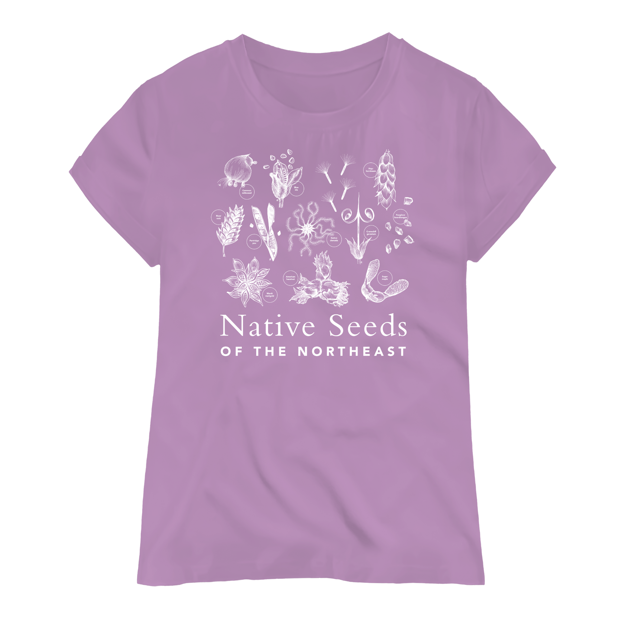 plant the seeds shirt Native Seeds of the Northeast Adult Fitted T-Shirt