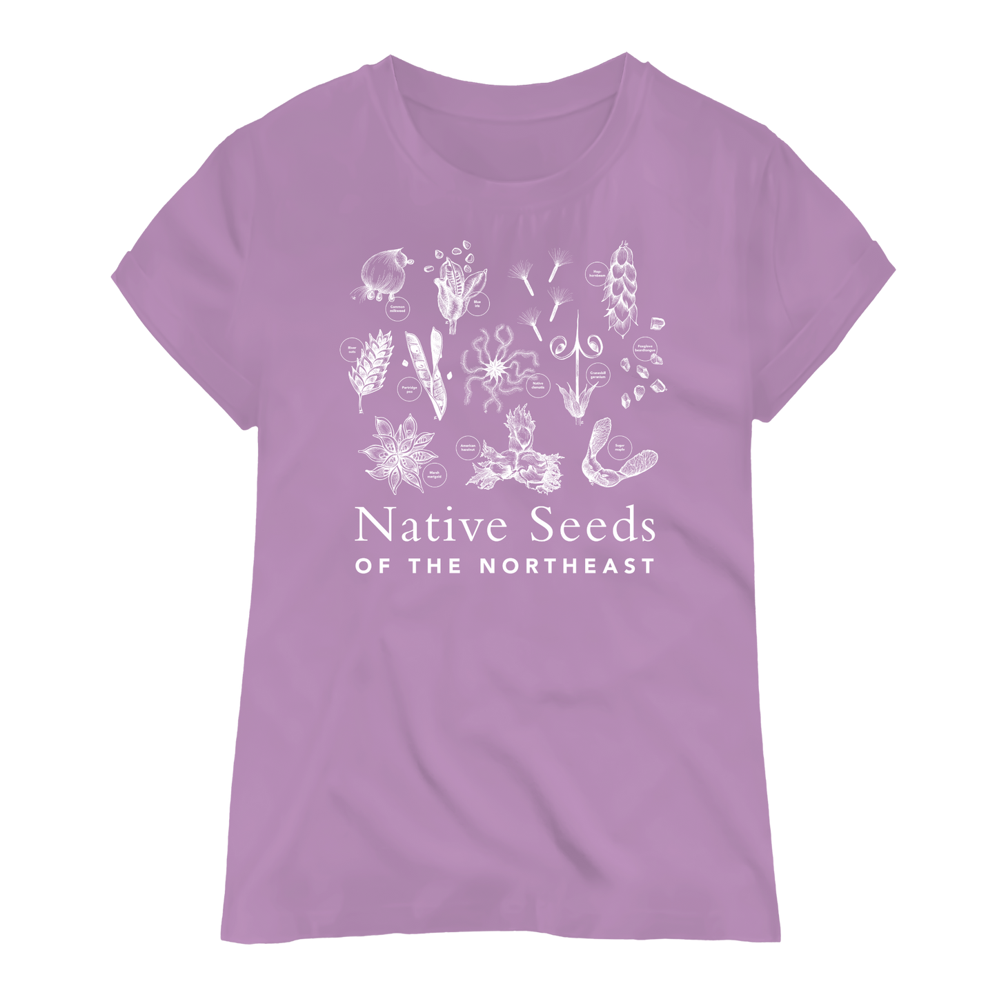 Native Seeds of the Northeast Adult Fitted T-Shirt - Eggplant