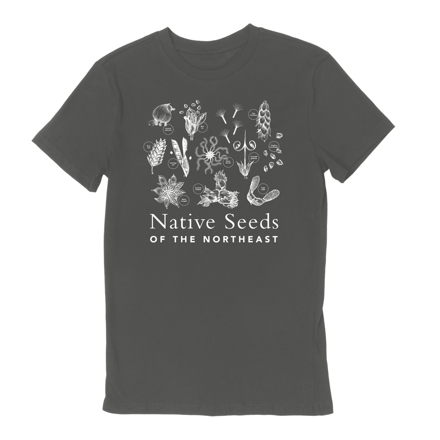 Native Seeds of the Northeast Adult T-Shirt - Slate