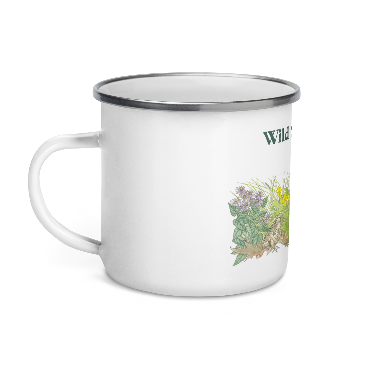 Toad and Acorn Enamel Mug