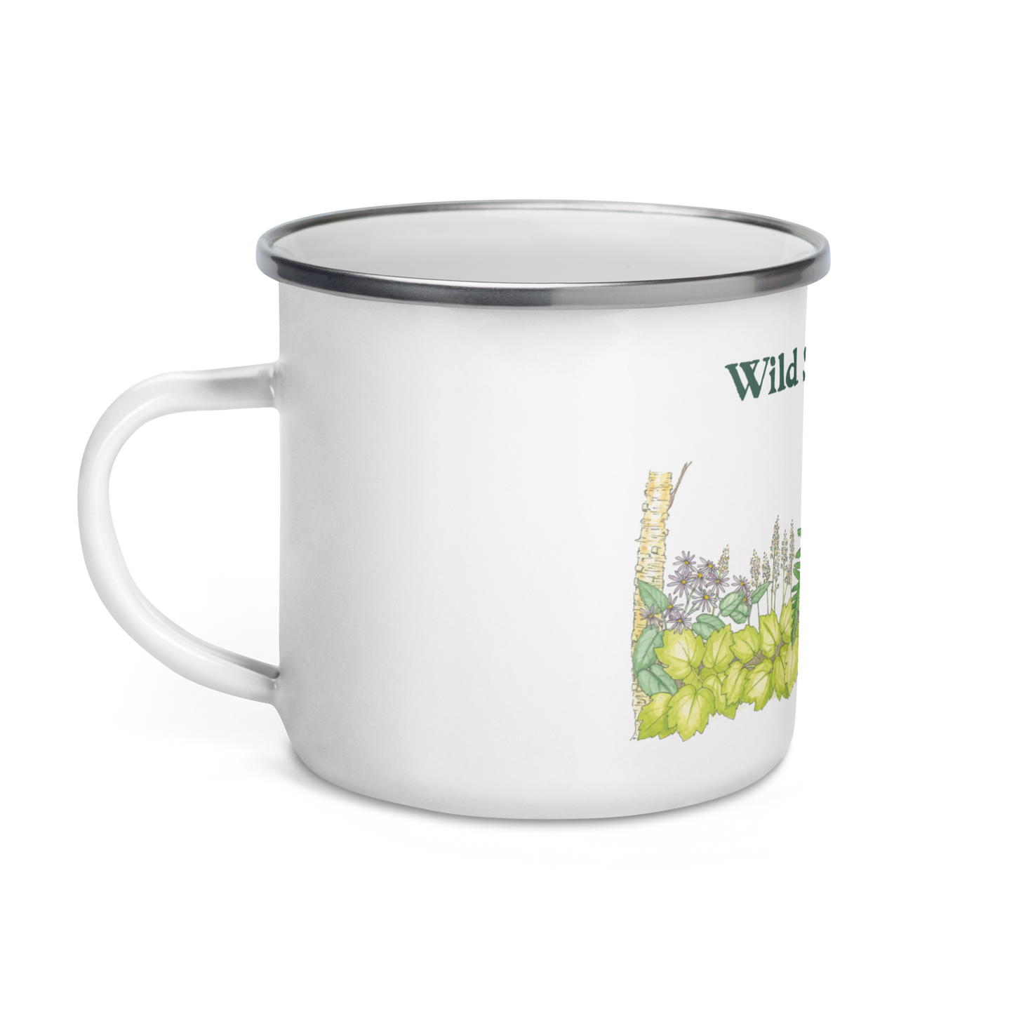 Salamander and Fern Enamel Mug