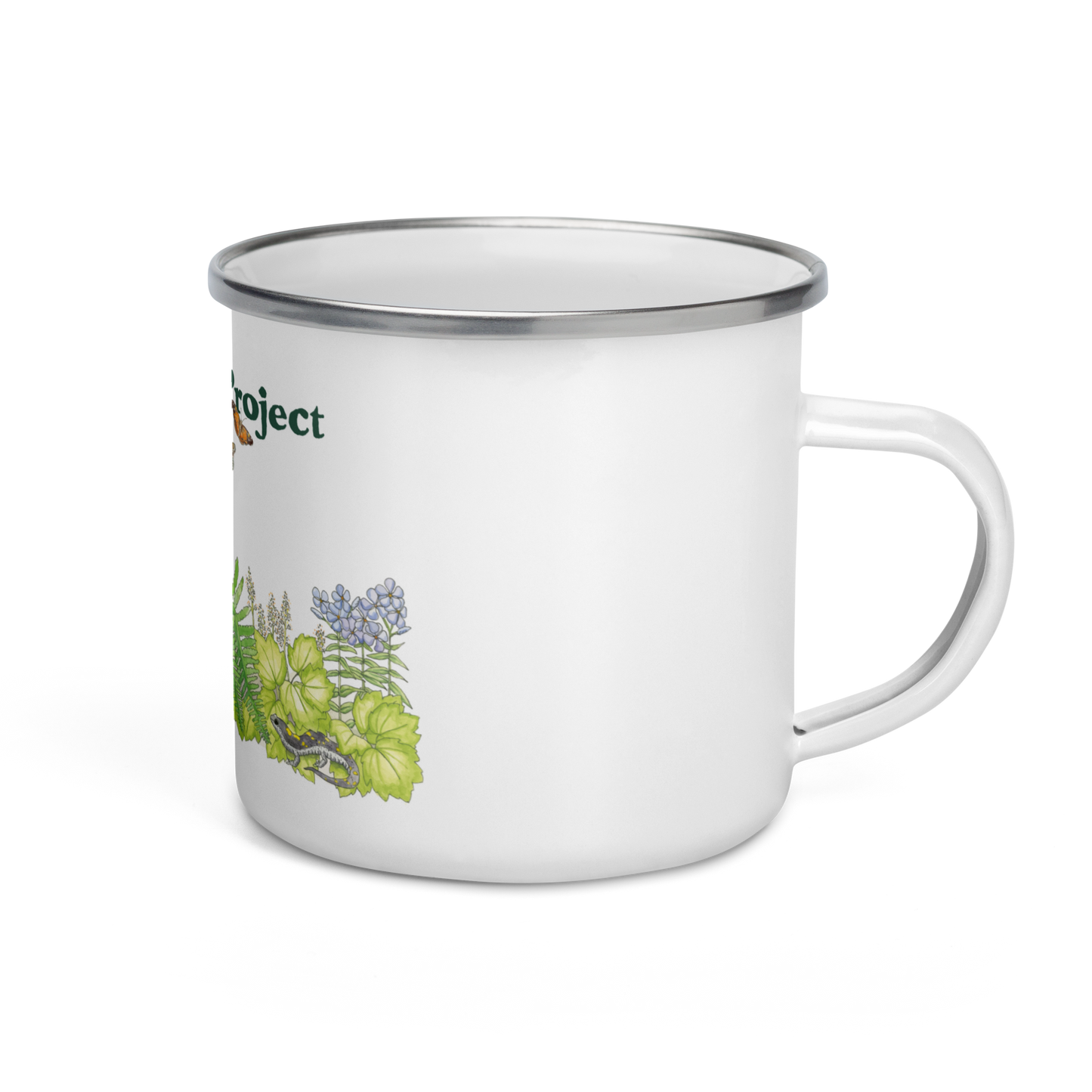 Salamander and Fern Enamel Mug