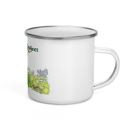 Salamander and Fern Enamel Mug