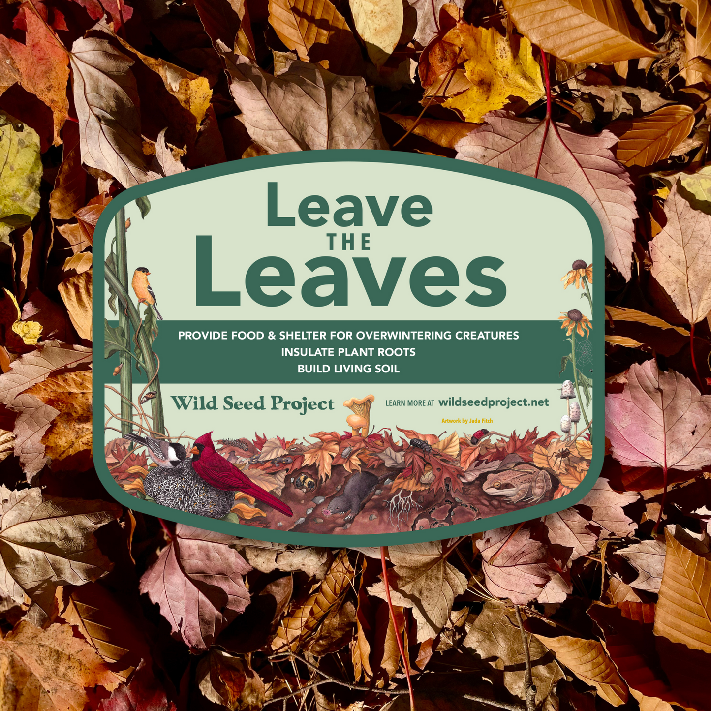 Leave the Leaves Yard Sign