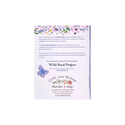 Sundial Lupine Birthday Greeting Card