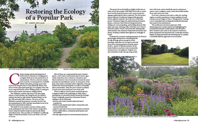Wild Seed Magazine Volume 5: Restoring the Ecology of a Popular Park